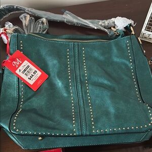 Montana West Green Studded Shoulder Bag